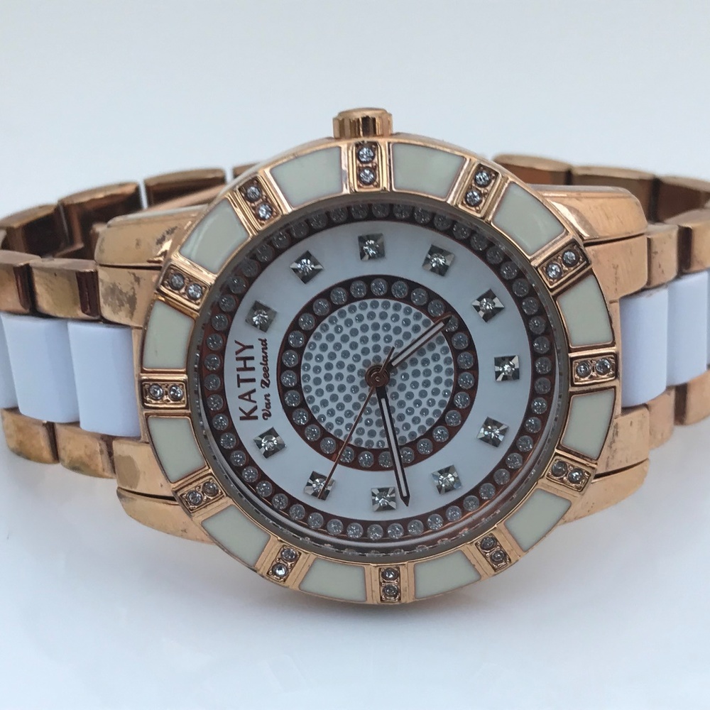 Kathy Van Zeeland Women Watch Bling White Gold - Picture 6 of 8